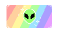 Rainbow Alien stamp!