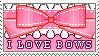 'I love bows' Stamp!