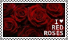 'I love red roses' Stamp!